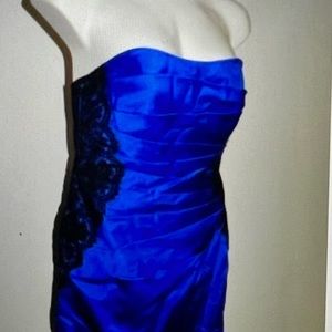 David’s bridal  strapless dress horizon blue NWT